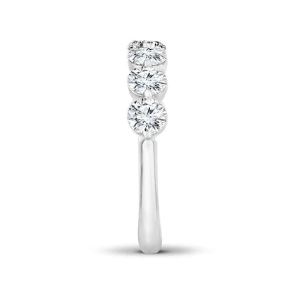 1-1/2 ct. tw. Round 7-Stone Diamond Ring in 14K White Gold close-up detail