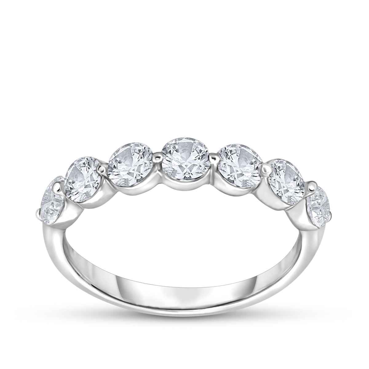 1-1/2 ct. tw. Round 7-Stone Diamond Ring in 14K White Gold