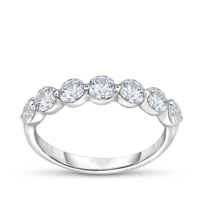 1-1/2 ct. tw. Round 7-Stone Diamond Ring in 14K White Gold