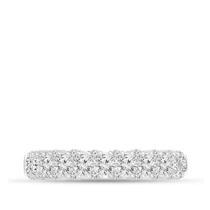 3/4 ct. tw. Round Diamond Band in 14K White Gold close-up detail