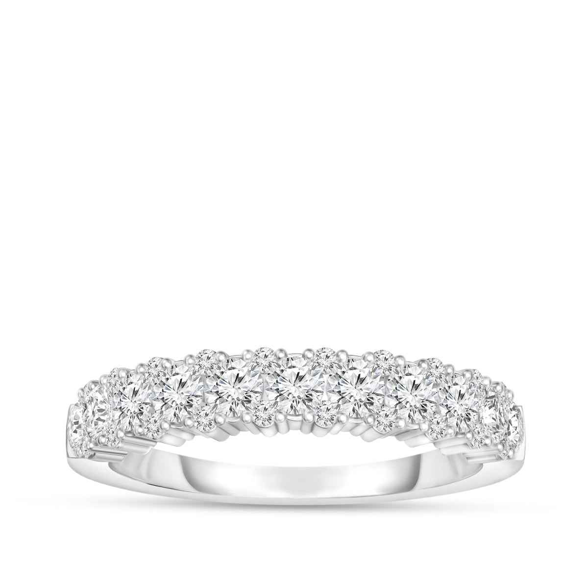3/4 ct. tw. Round Diamond Band in 14K White Gold