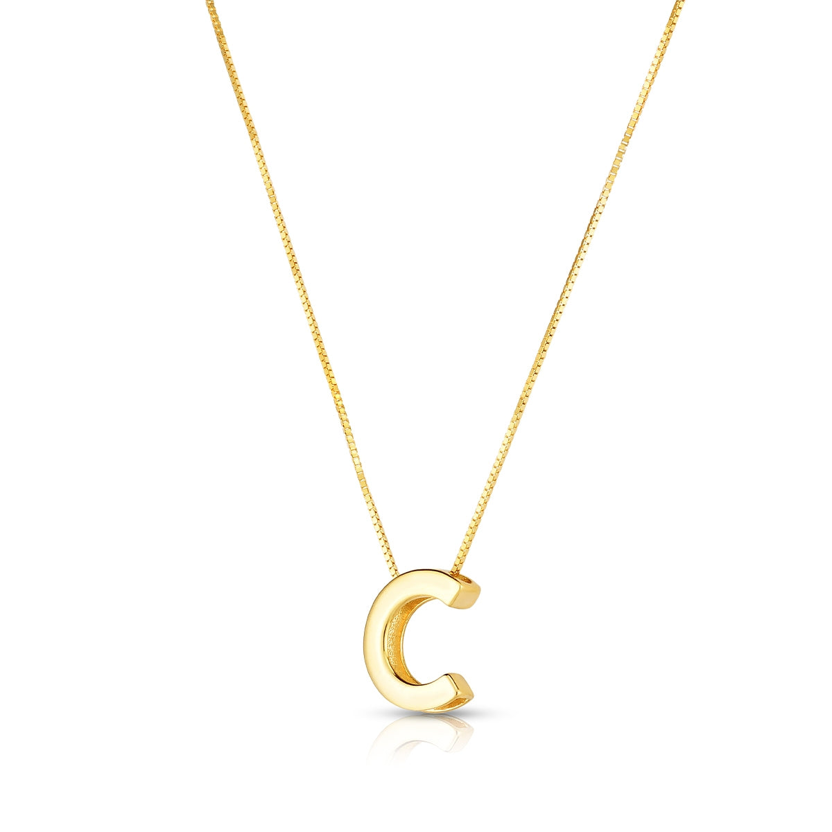 Initial C Pendant in 14K Yellow Gold