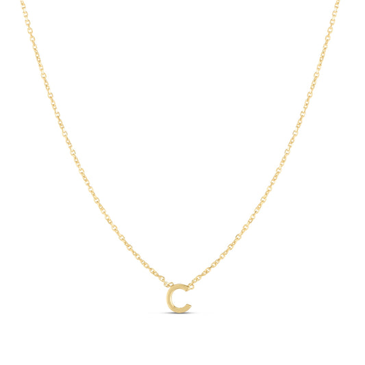 Initial C Necklace in 14K Yellow Gold