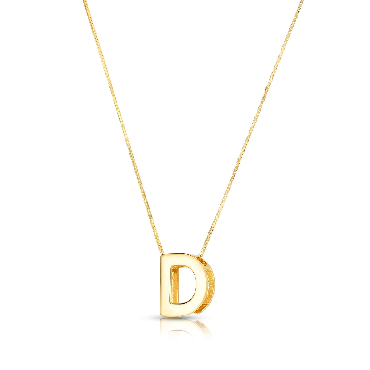 Initial D Pendant in 14K Yellow Gold