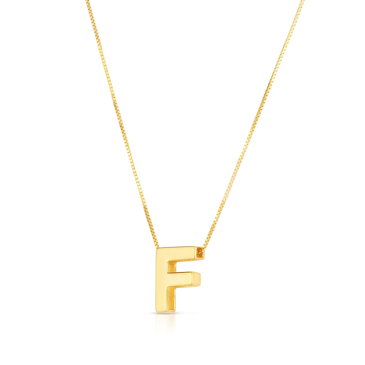 Initial F Pendant in 14K Yellow Gold