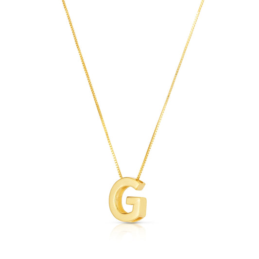 Initial G Pendant in 14K Yellow Gold