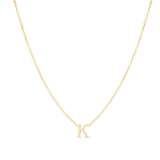 Initial K Necklace in 14K Yellow Gold