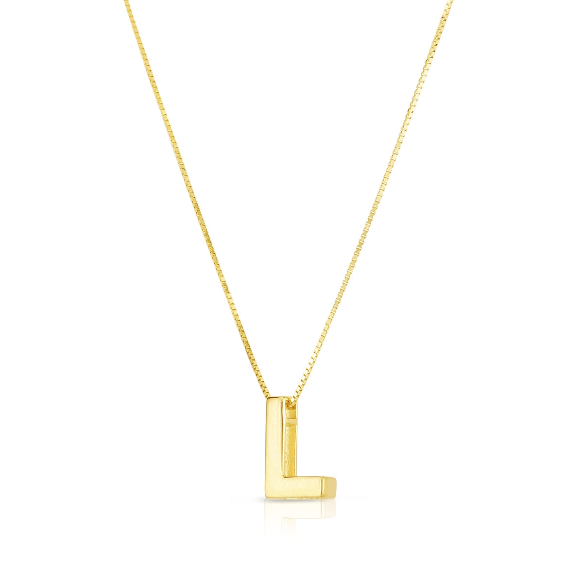 Initial L Pendant in 14K Yellow Gold