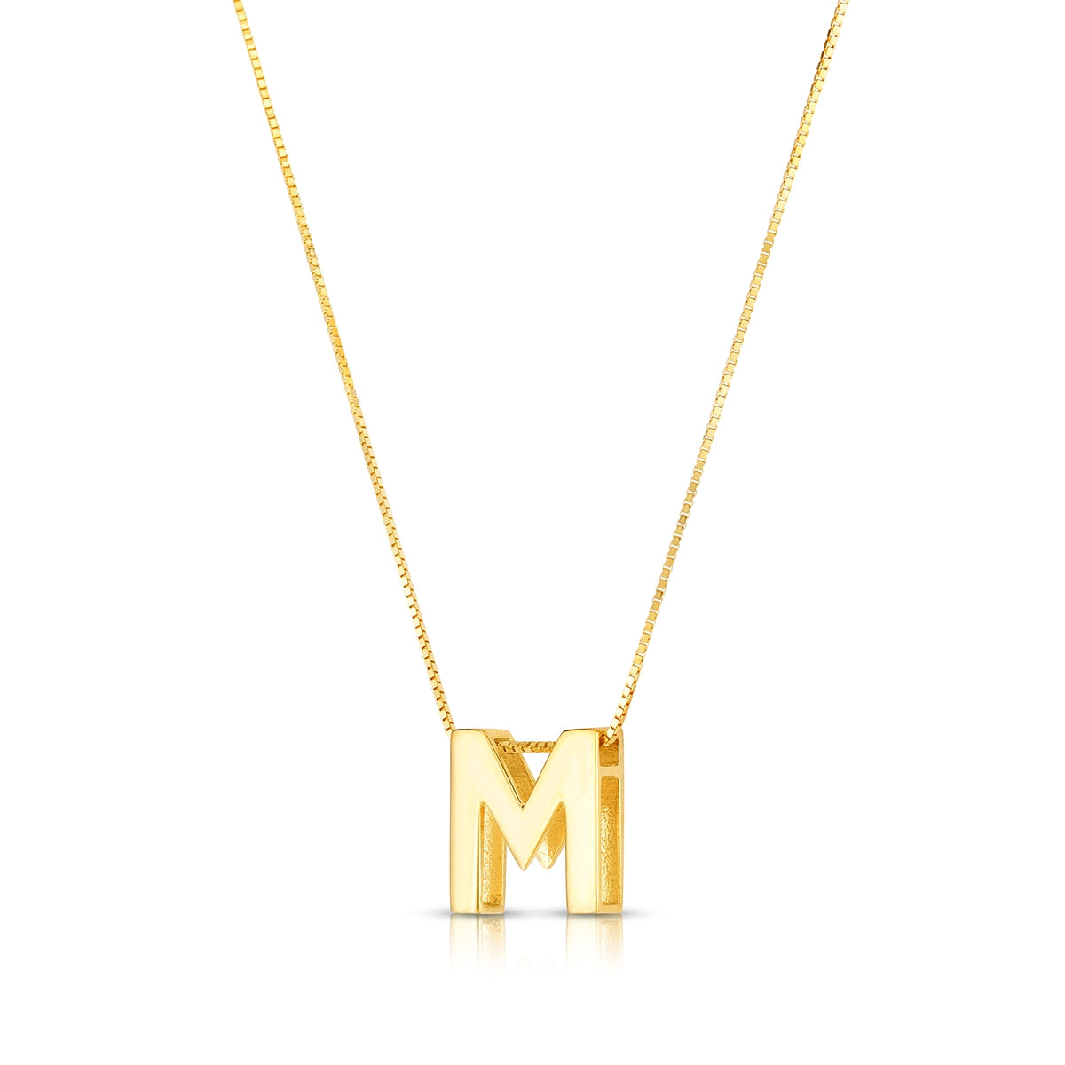 Initial M Pendant in 14K Yellow Gold