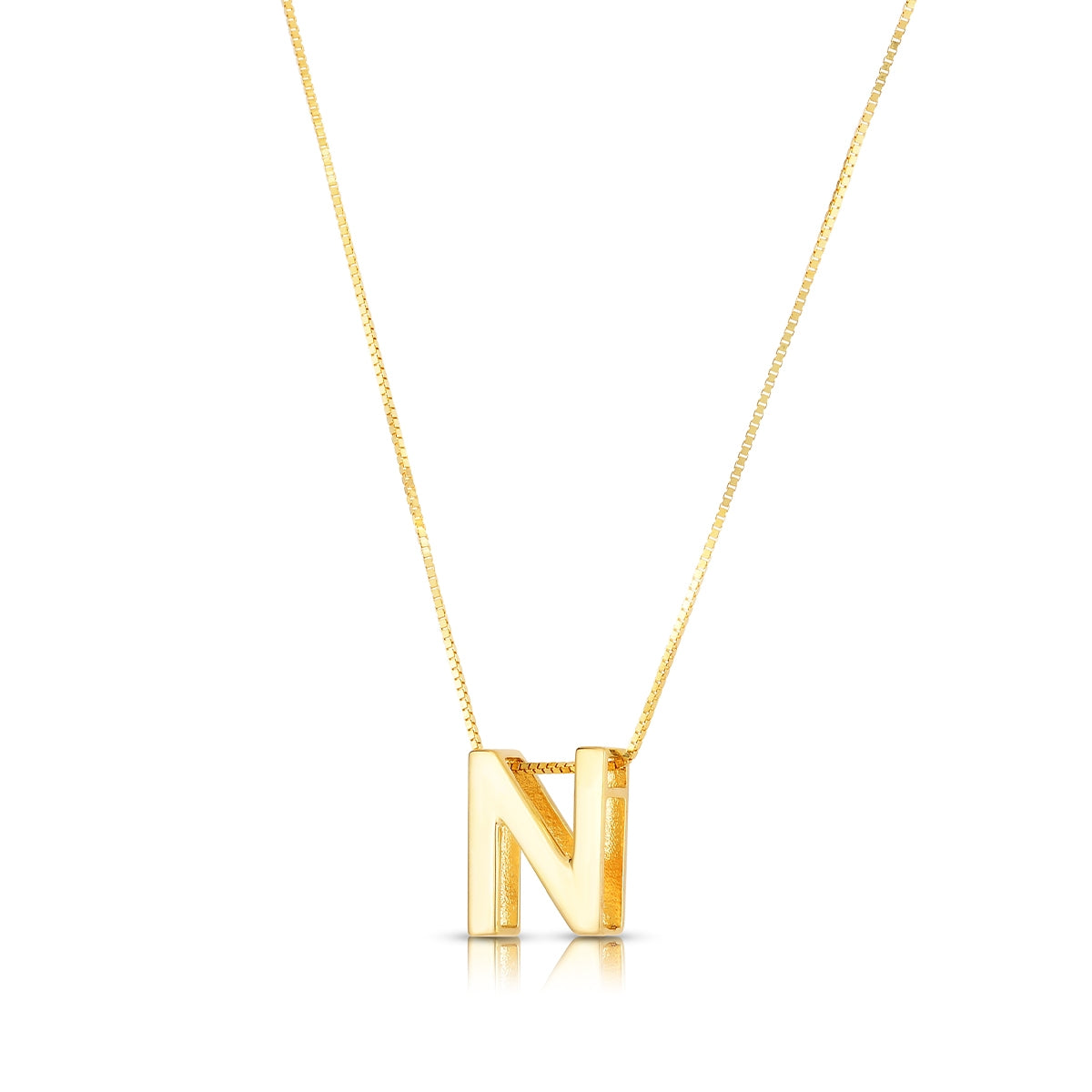 Initial N Pendant in 14K Yellow Gold