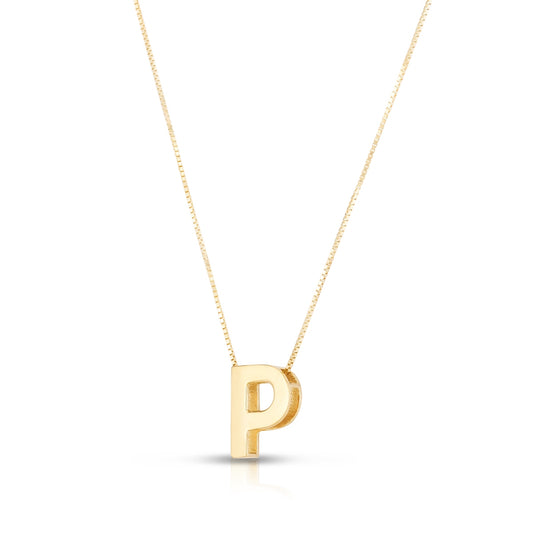 Initial P Pendant in 14K Yellow Gold