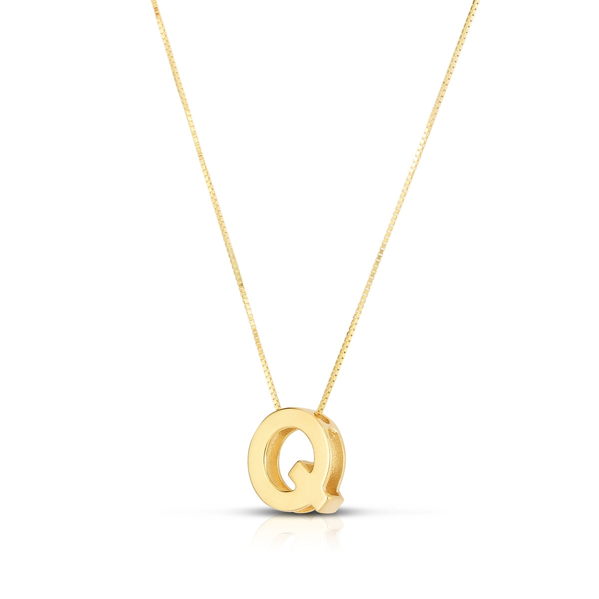 Initial Q Pendant in 14K Yellow Gold
