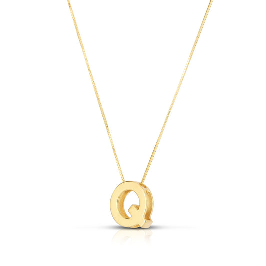 Initial Q Pendant in 14K Yellow Gold