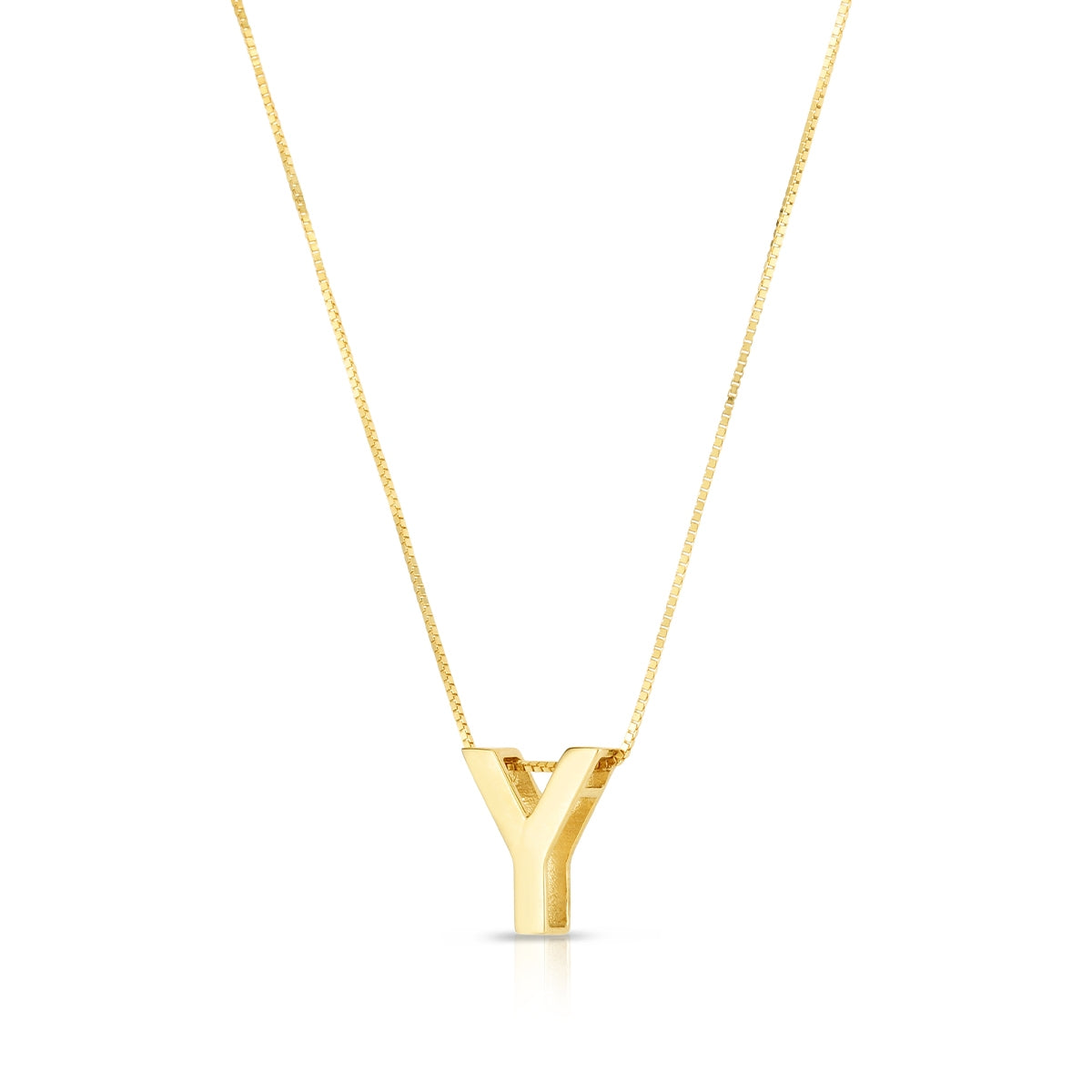 Initial Y Pendant in 14K Yellow Gold