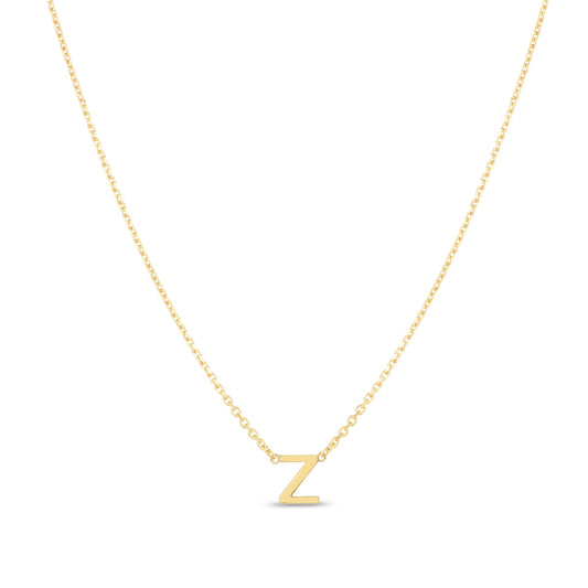 Initial Z Necklace in 14K Yellow Gold