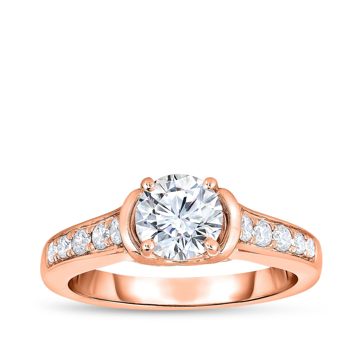 Timeless 5/8 ct. tw. Round Diamond Engagement Ring in 14K Pink Gold