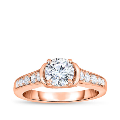 Timeless 5/8 ct. tw. Round Diamond Engagement Ring in 14K Pink Gold