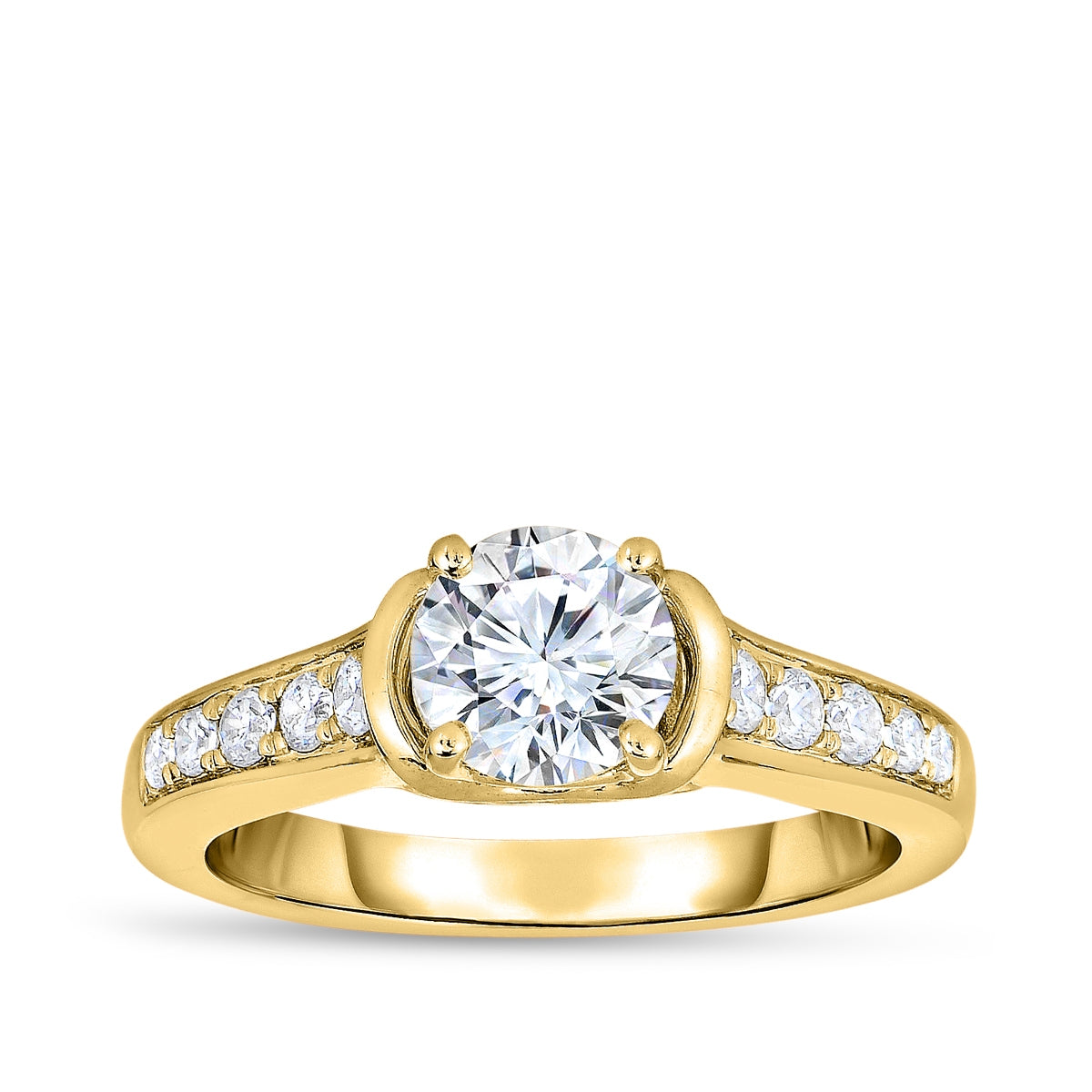 Timeless 1-1/4 ct. tw. Round Diamond Engagement Ring in 14K Yellow Gold
