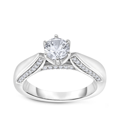 Timeless 3/4 ct. tw. Round Diamond Engagement Ring in 14K White Gold