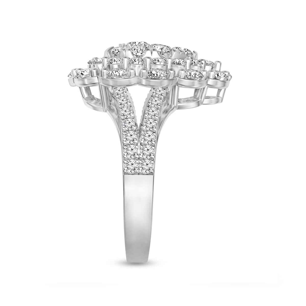Fairytale Diamonds 1-3/4 ct. tw. Round Diamond Fashion Ring in 14K White Gold front view