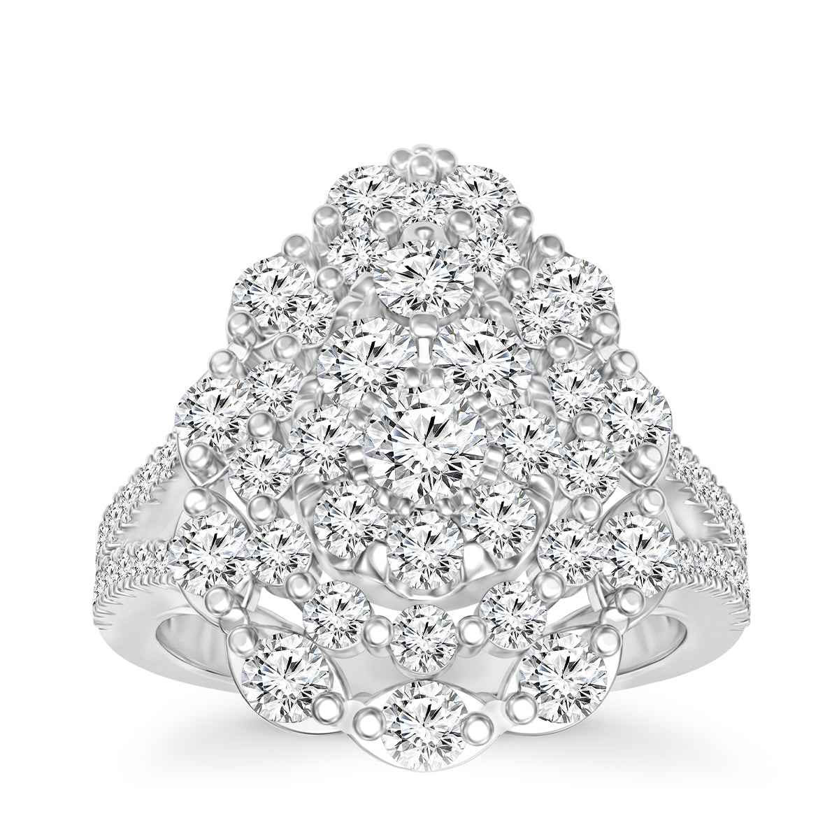Fairytale Diamonds 1-3/4 ct. tw. Round Diamond Fashion Ring in 14K White Gold