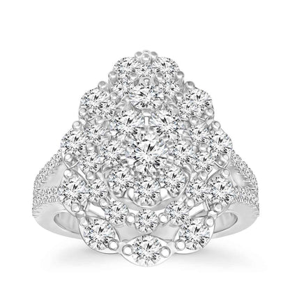 Fairytale Diamonds 1-3/4 ct. tw. Round Diamond Fashion Ring in 14K White Gold