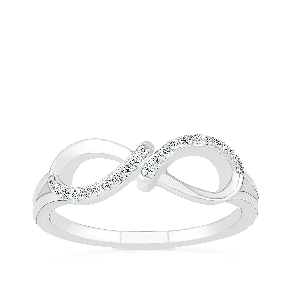 Diamond Accent Infinity Ring in 10K White Gold