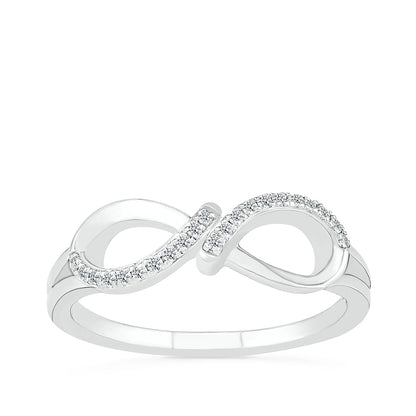 Diamond Accent Infinity Ring in 10K White Gold