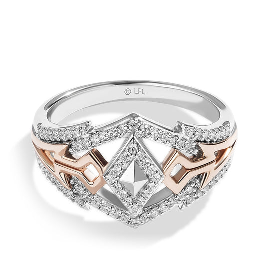 Star Wars Ahsoka Tano 1/4 ct. tw. Diamond Ring in Sterling Silver & 10K Pink Gold