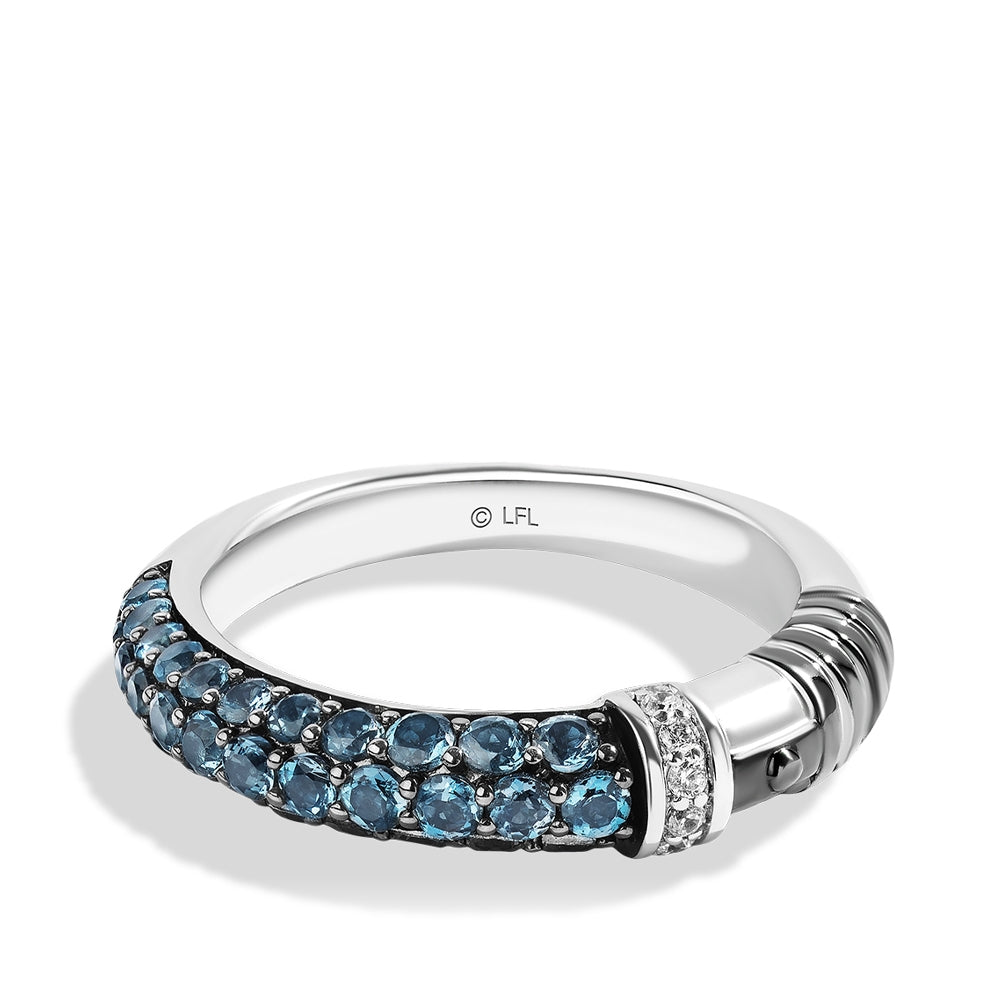 Star Wars Obi Wan Kenobi London Blue Topaz & Diamond Accent Lightsaber Ring in Sterling Silver