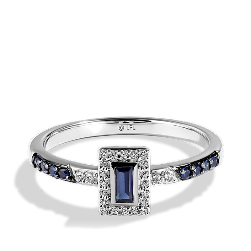 Star Wars R2 Series Sapphire & 1/10 ct. tw. Diamond Halo Ring in Sterling Silver