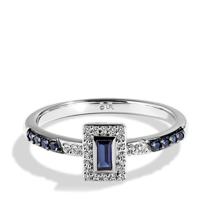 Star Wars R2 Series Sapphire & 1/10 ct. tw. Diamond Halo Ring in Sterling Silver