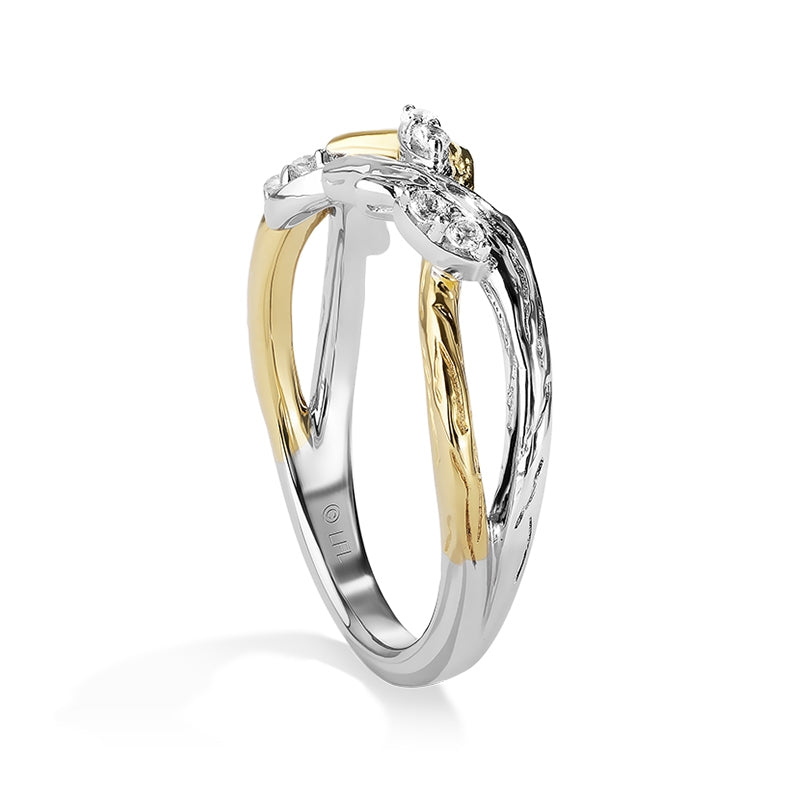 Star Wars The Dagobah 1/10 ct. tw. Diamond Ring in Sterling Silver & 10K Yellow Gold front view