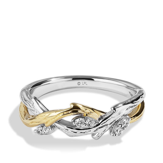 Star Wars The Dagobah 1/10 ct. tw. Diamond Ring in Sterling Silver & 10K Yellow Gold