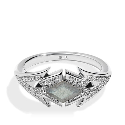 Star Wars Ahsoka Tano Labradorite & 1/6 ct. tw. Diamond Ring in Sterling Silver