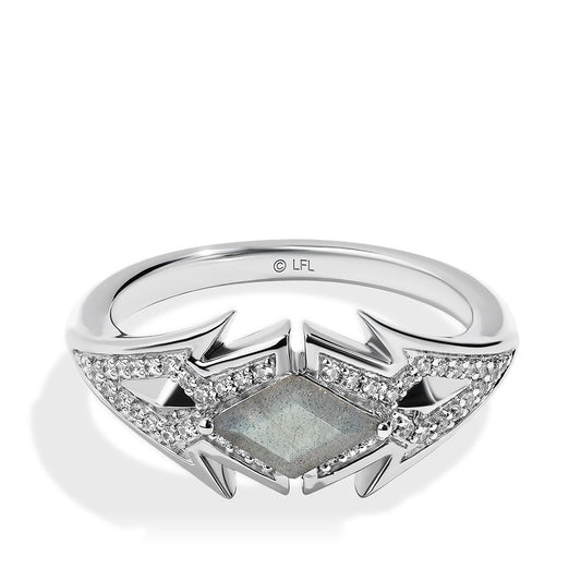 Star Wars Ahsoka Tano Labradorite & 1/6 ct. tw. Diamond Ring in Sterling Silver