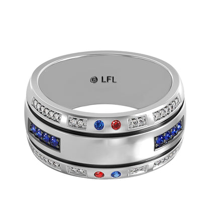 Star Wars R2 Series Men's Sapphire, Garnet, & 1/10 ct. tw. Diamond Ring in Sterling Silver