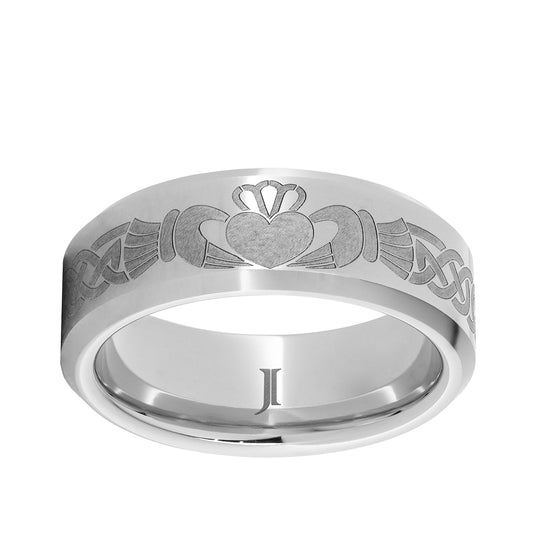 Men's Claddagh Engraved Wedding Ring in Serinium