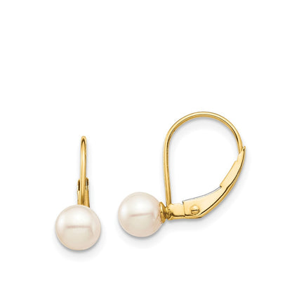 Children's Cultured Freshwater Pearl Earrings in 14K Yellow Gold