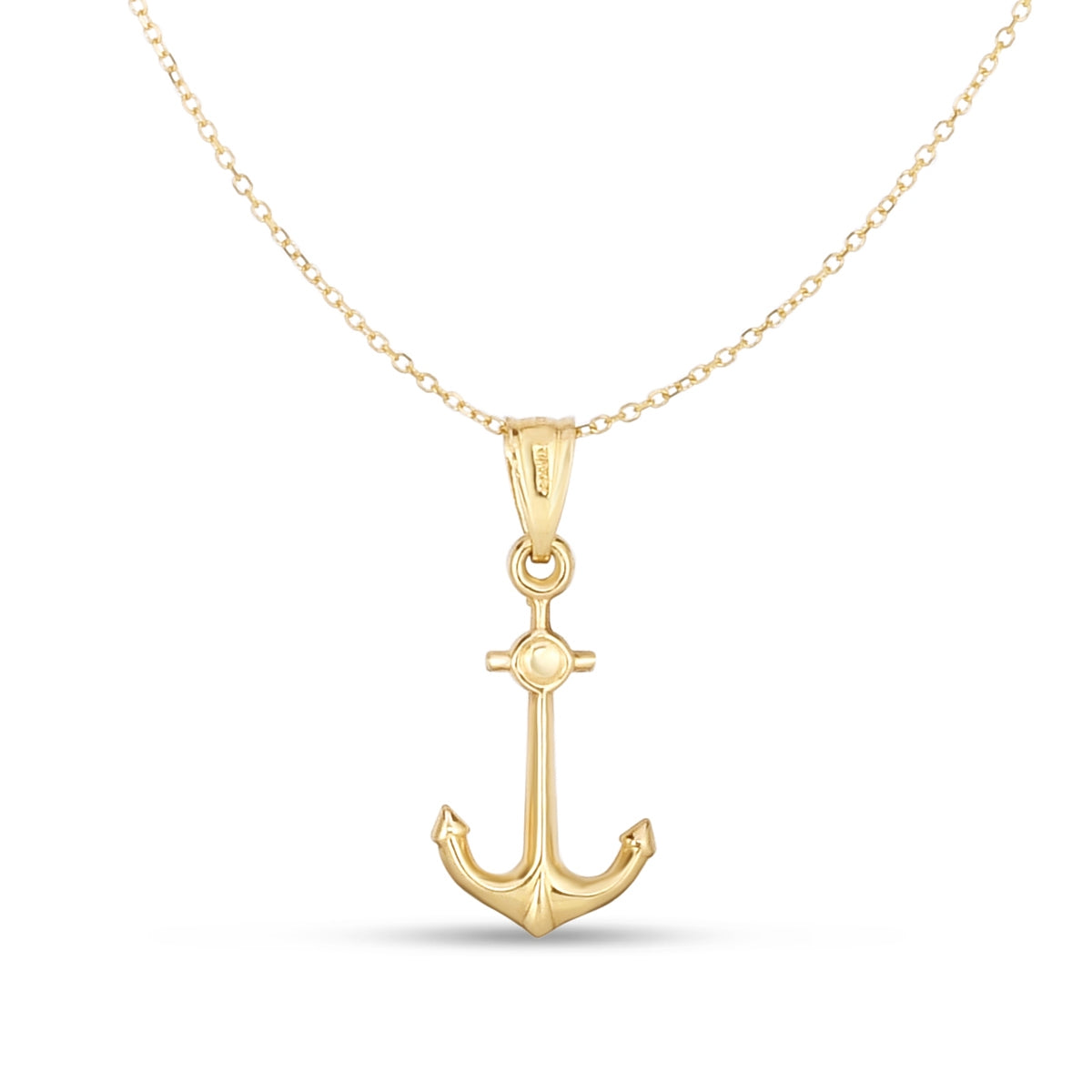 Anchor Pendant in 14K Yellow Gold