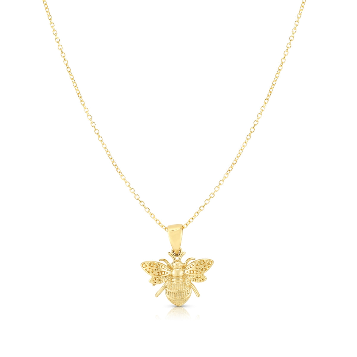 Bee Pendant in 14K Yellow Gold