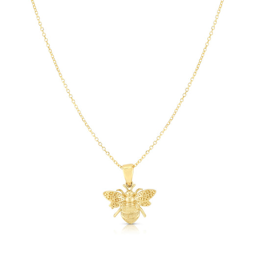 Bee Pendant in 14K Yellow Gold