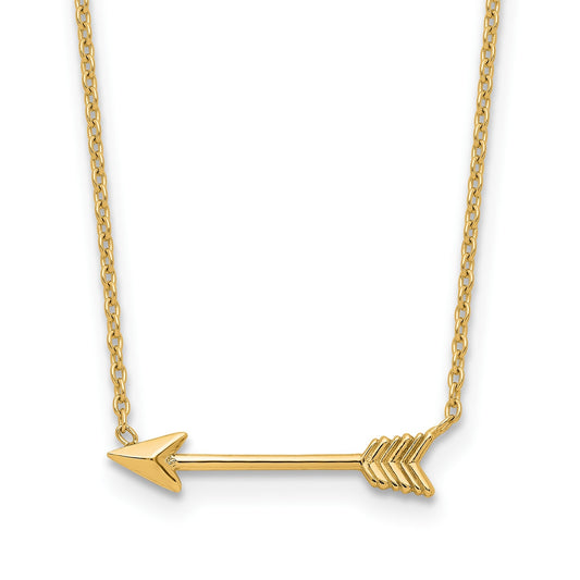 Arrow Necklace in 14K Yellow Gold