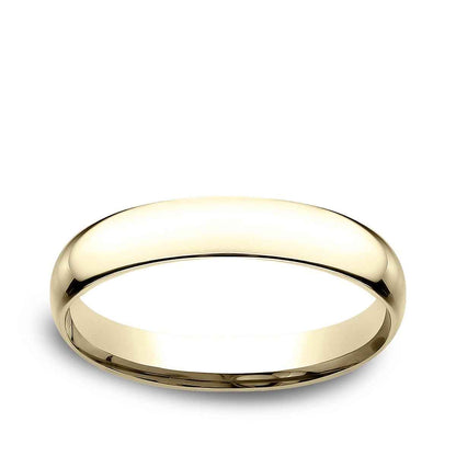Benchmark Men's 3mm Low Dome Comfort Fit Polished Wedding Ring in 14K Yellow Gold