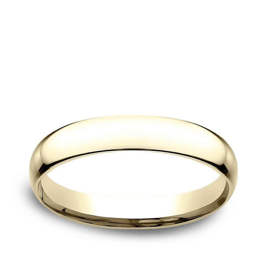 Benchmark Men's 3mm Low Dome Comfort Fit Polished Wedding Ring in 14K Yellow Gold