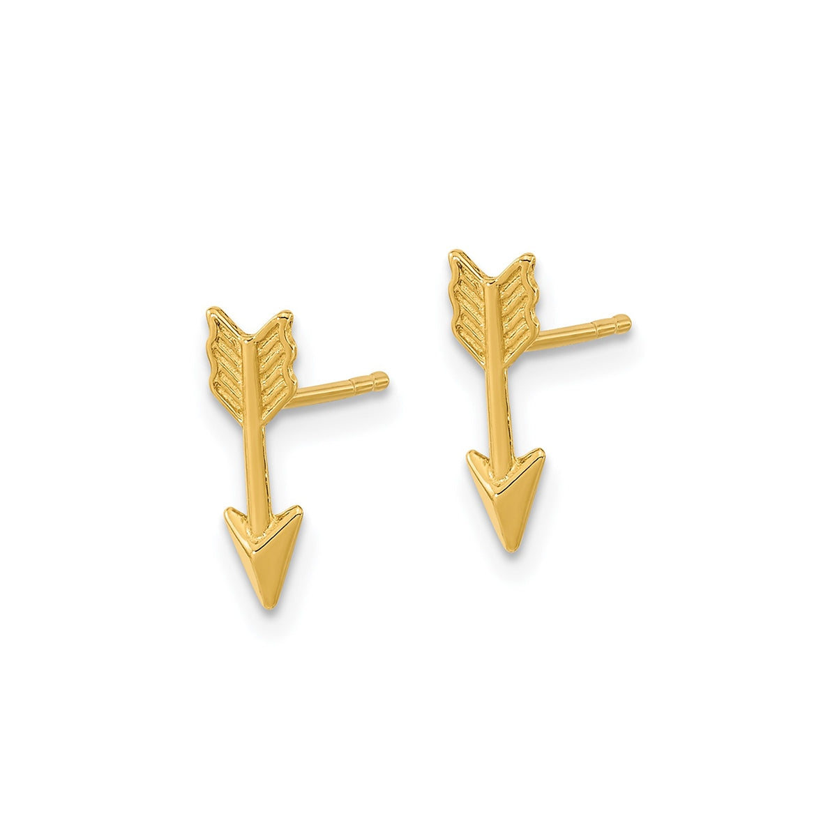 Arrow Earrings in 14K Yellow Gold front view