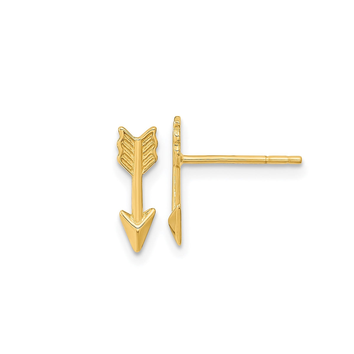 Arrow Earrings in 14K Yellow Gold