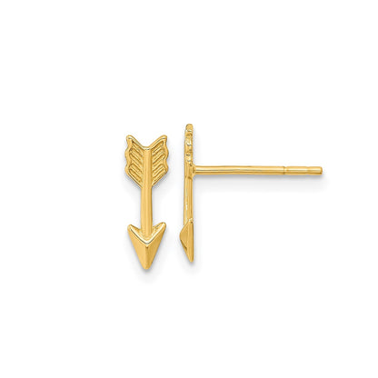 Arrow Earrings in 14K Yellow Gold