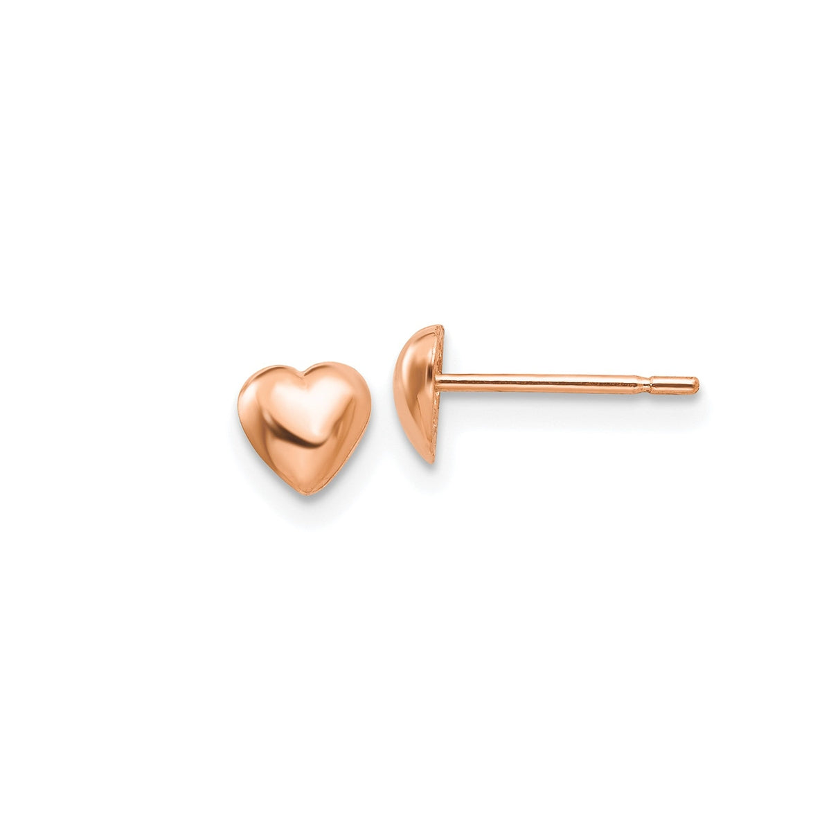 Heart Earrings in 14K Pink Gold