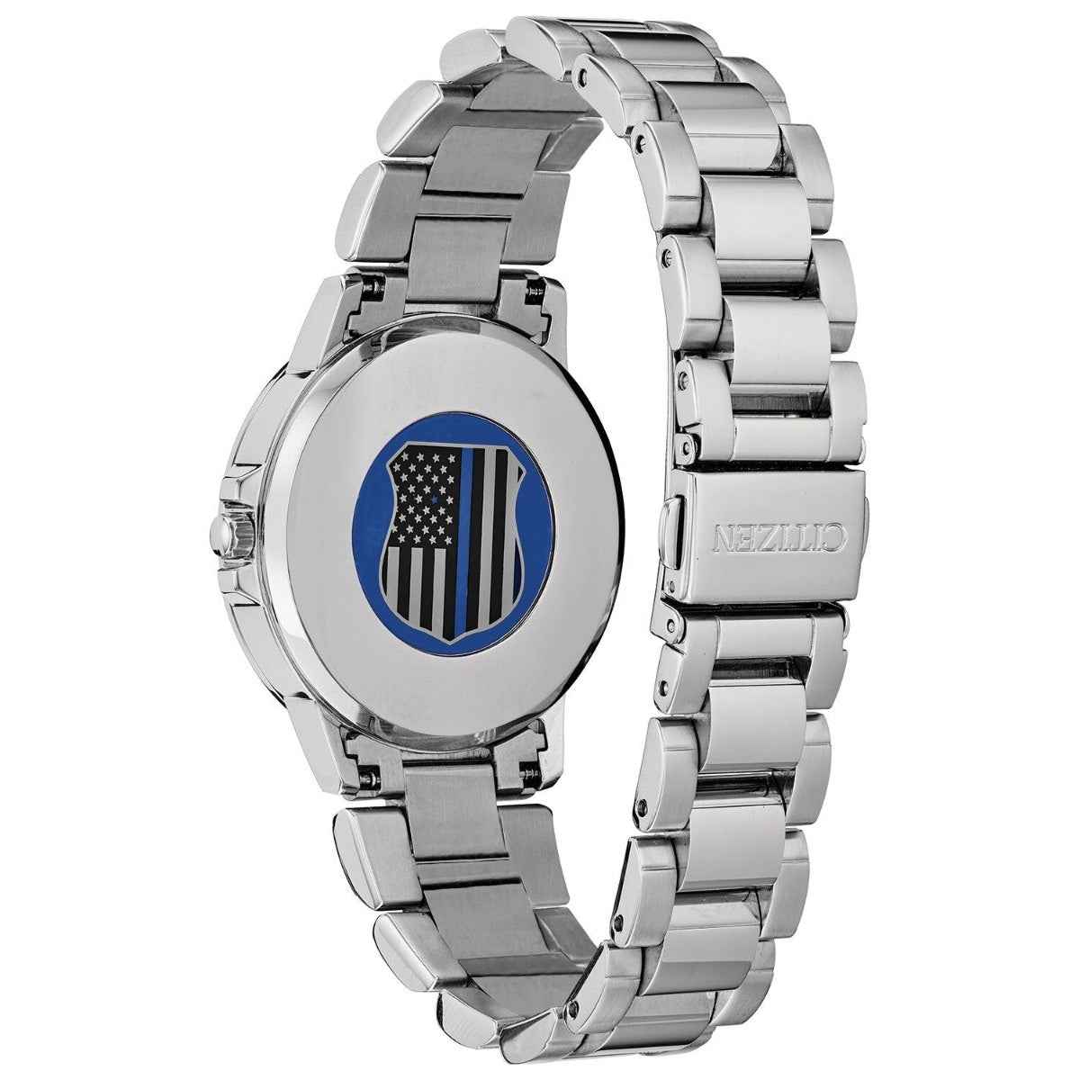 Citizen Ladies' Thin Blue Line Series Watch in Stainless Steel front view